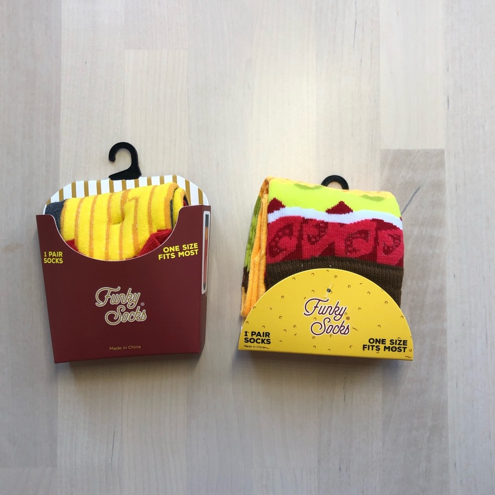 Funky Socks Burger and French Fries Socks Bundle